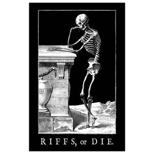 RIFFS OR DIE Thinker 11"x17" poster printed on matte paper. 